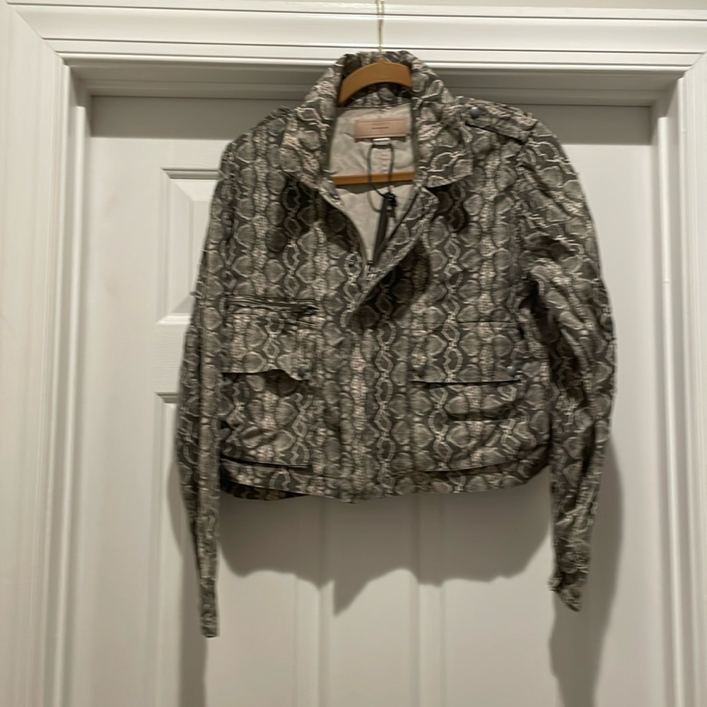 NWT Blank NYC snakeskin pattern jacket Sz M